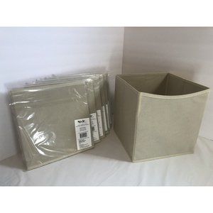 Style selection fabric drawers 6 Pack 10.5”x10.5”11” Beige New